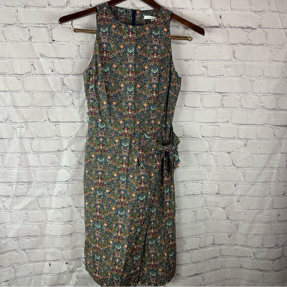 ANTONIO MELANI retro Floral sleeveless faux wrap Dress women 0 cottage botanical
